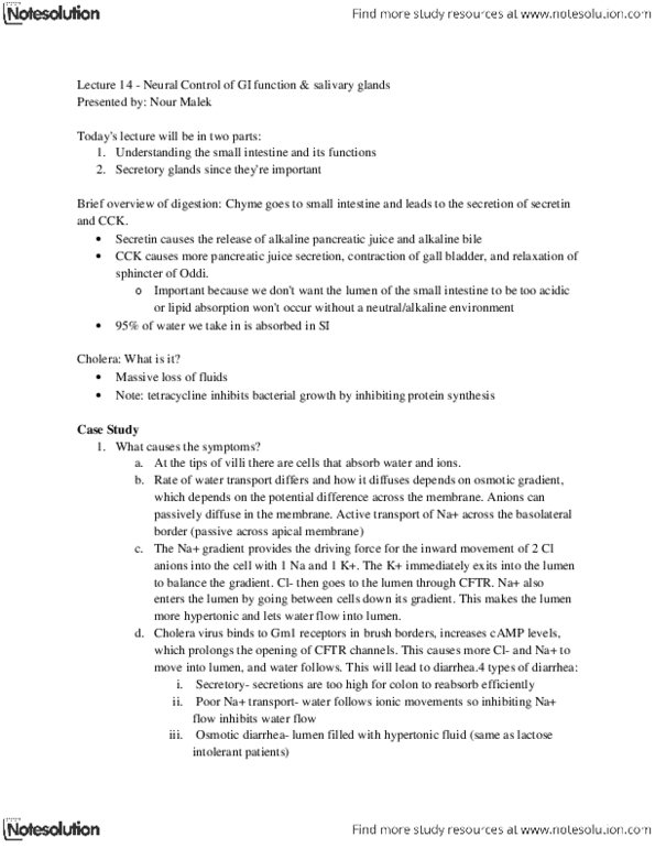 PHGY 313 Lecture : 14- Secretion and non occlusive ischemic gut.docx thumbnail