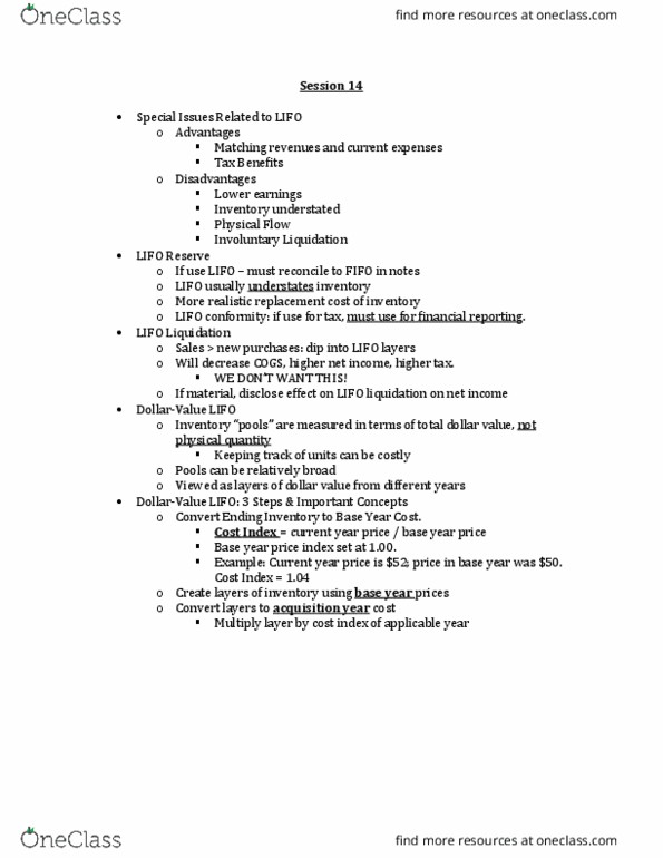 ACCT30110 Lecture Notes - Lecture 14: Financial Statement thumbnail