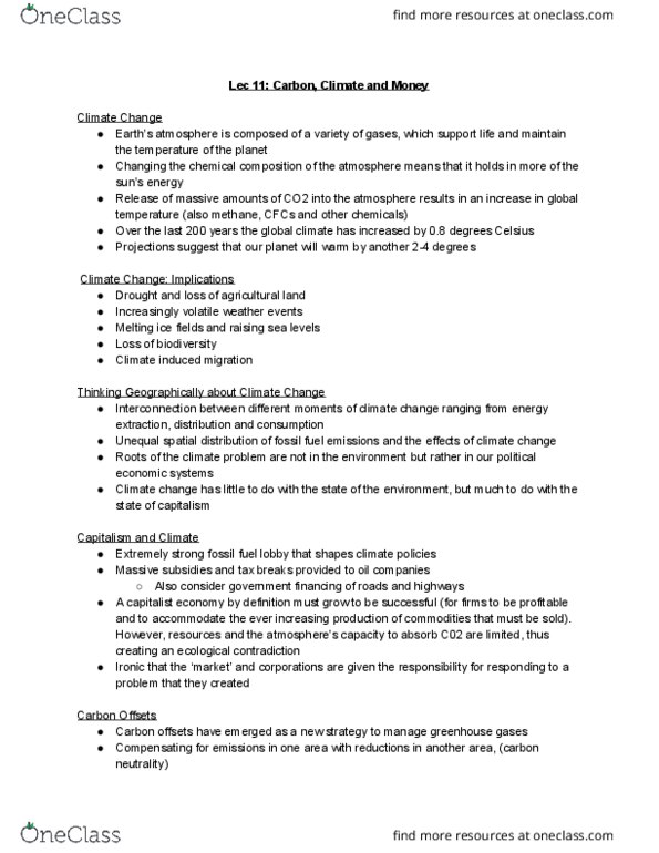 GGRA02H3 Lecture Notes - Lecture 11: Fossil Fuels Lobby, Carbon Neutrality, Environmentalism thumbnail