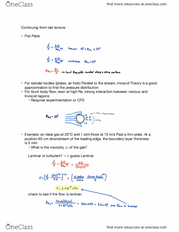 ME 332 Lecture Notes - Lecture 33: Leading Edge, Ideal Gas, Viscosity thumbnail