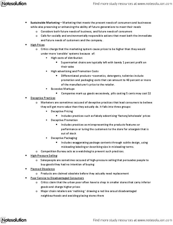 MGMA01H3 Chapter Notes - Chapter 4: Product Stewardship, Product Lifecycle, Consumerism thumbnail