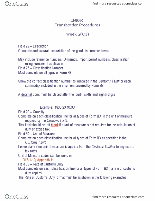 International Business INB365 Lecture Notes - Lecture 2: Decimal Mark thumbnail