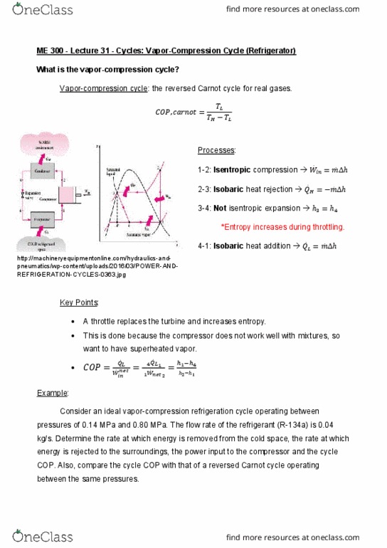 METEO 300 Lecture Notes - Lecture 31: Superheating, Carnot Cycle, Isentropic Process thumbnail