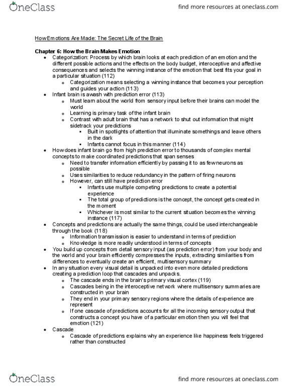 PSYC2241 Chapter Notes - Chapter 6: Visual Cortex, Sensory System thumbnail