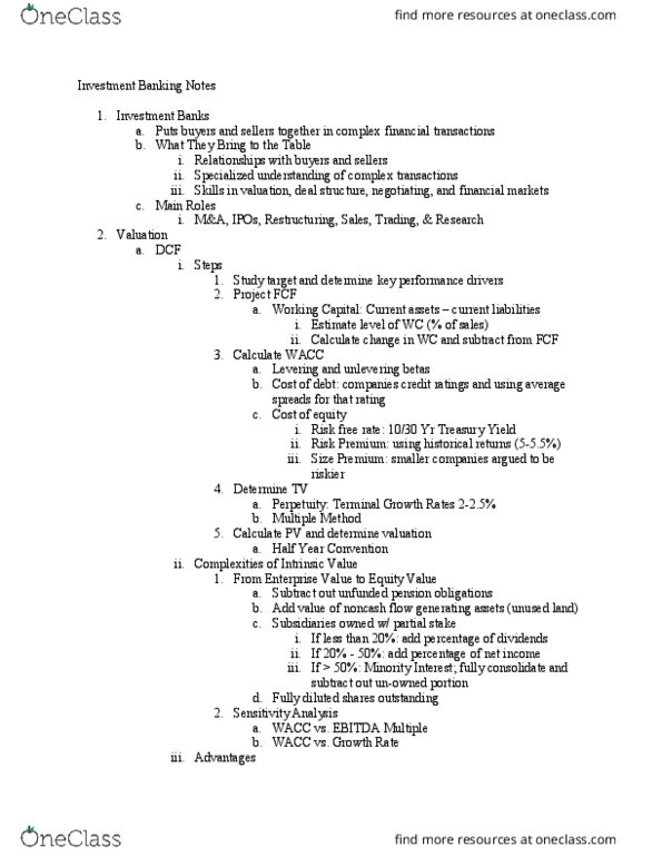 MFIN2235 Lecture Notes - Lecture 1: Investment Banking, Current Liability thumbnail