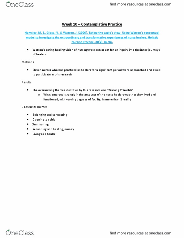 Nursing 1170A/B Lecture 10: 1170 week 10 - Reading thumbnail