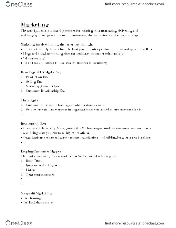 BUAD110 Lecture Notes - Lecture 10: Ert3, Marketing Mix, Situation Two thumbnail