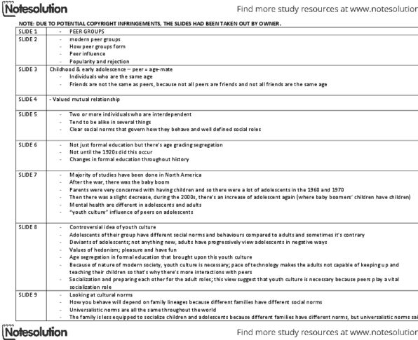 PSY310H5 Lecture Notes - Lecture 6: Nerd, Relational Aggression, Reference Group thumbnail