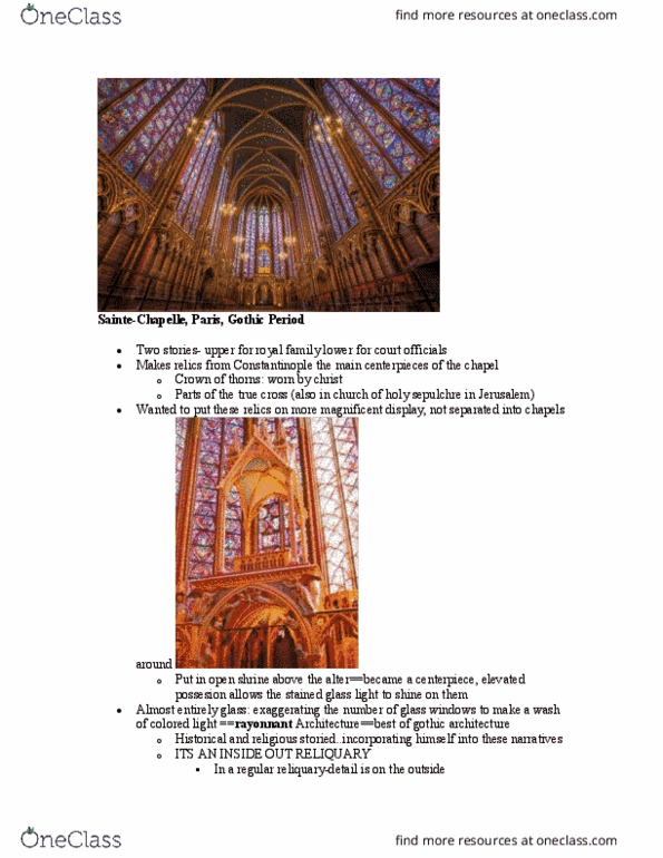 ARTH 200 Lecture Notes - Lecture 22: Suger, Gothic Architecture, Groin Vault thumbnail