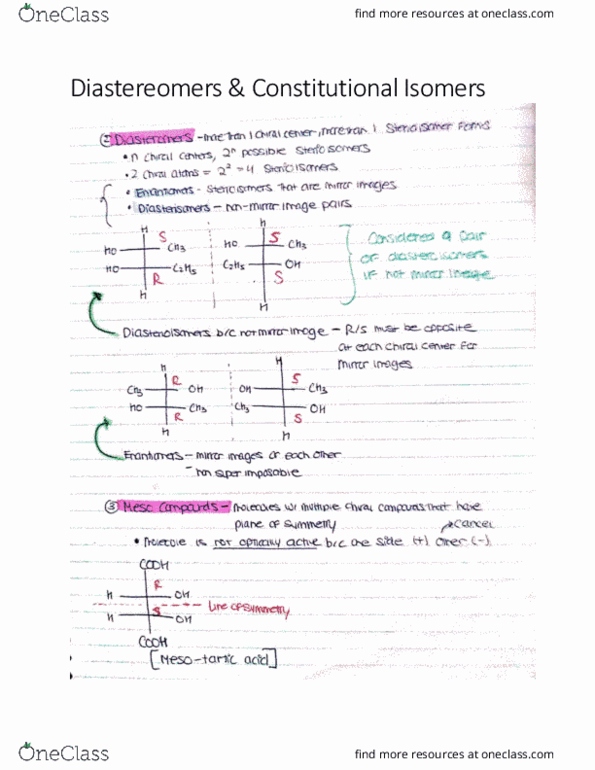 CHEM 2021 Chapter 2.9: Diastereomers and confromational isomers thumbnail