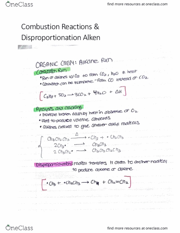 CHEM 2021 Chapter Notes - Chapter 2.2: Disproportionation thumbnail