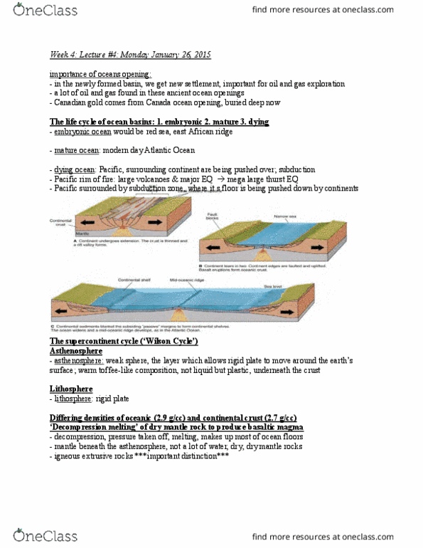 EESA06H3 Lecture Notes - Lecture 4: Oceanic Crust, Continental Crust, Shield Volcano thumbnail