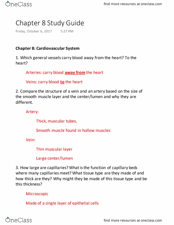 BIOS 1030 Lecture Notes - Lecture 8: Muscular Layer, Smooth Muscle Tissue, Blood Vessel thumbnail