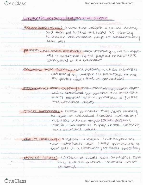 PSYC14H3 Chapter 12: Textbook Notes (Important Terms and Notes) - Chapter #12 thumbnail
