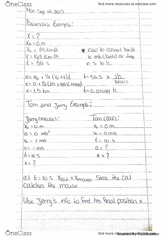 PHYS 1300 Lecture 4: Displacement and Velocity thumbnail