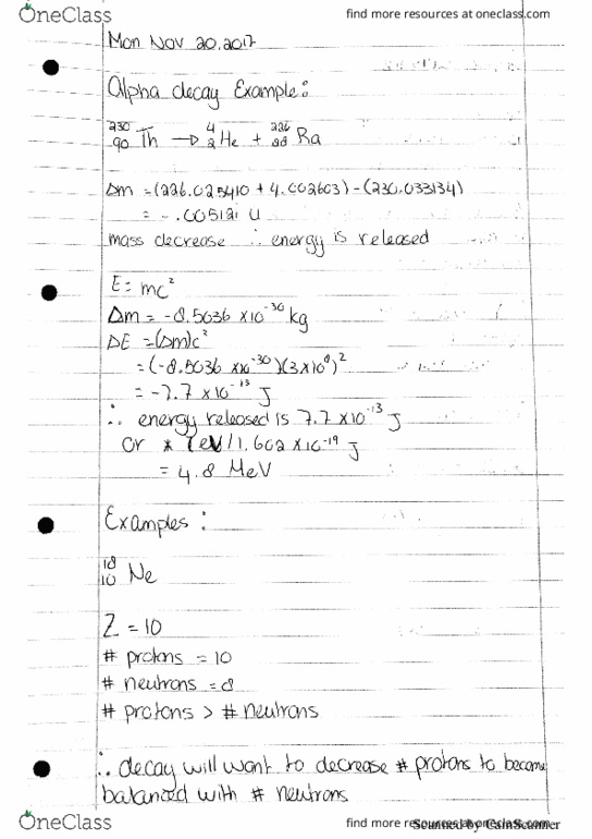 PHYS 1300 Lecture 31: Alpha Decay thumbnail