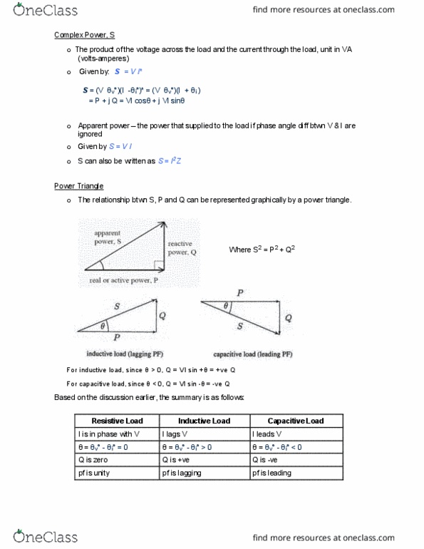 MEEN 225 Lecture Notes - Lecture 14: Ac Power, Phasor thumbnail