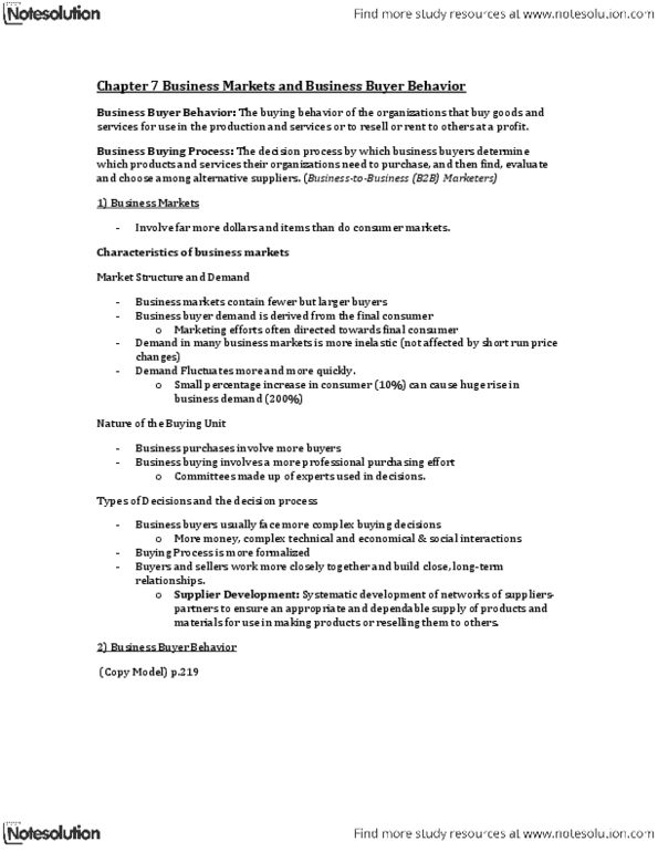Management and Organizational Studies 2320A/B Chapter Notes - Chapter 7: E-Procurement, Extranet thumbnail