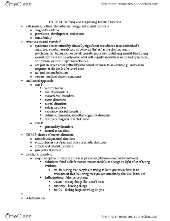 CRM/LAW C160 Lecture Notes - Lecture 2: Intellectual Disability, Mental Disorder, Paraphilia thumbnail