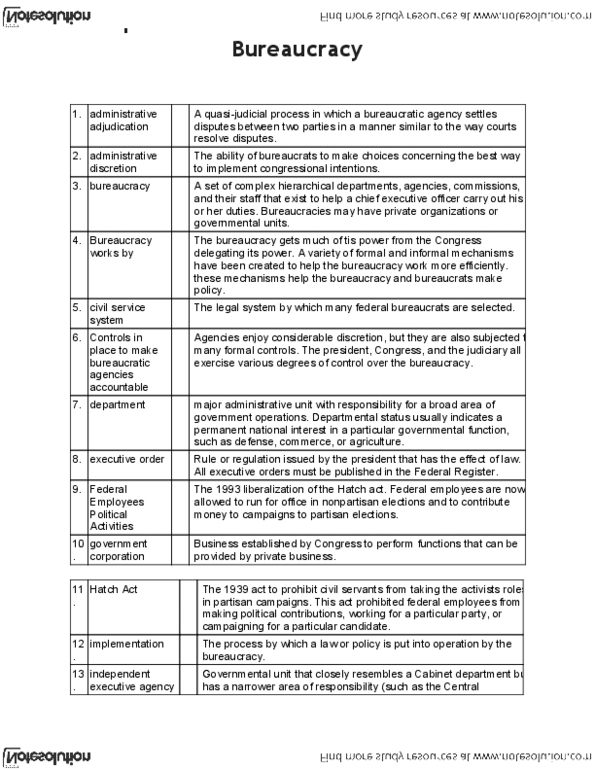 01:790:103 Lecture : Chapter 8 Executive Branch and Federal Bureaucracy thumbnail