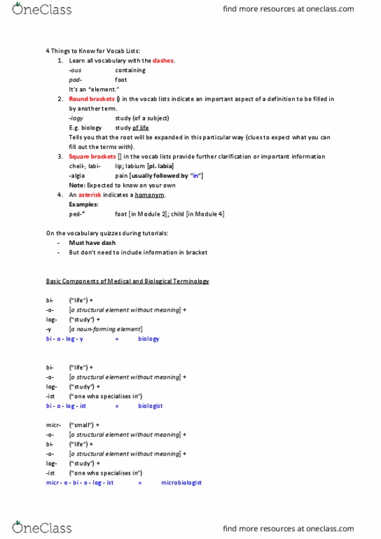 CLST 301 Lecture Notes - Lecture 1: Magnetic Ink Character Recognition, Dermoid Cyst, Plast thumbnail