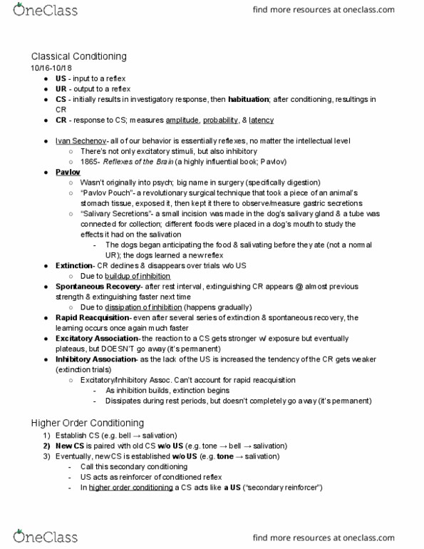 PSYC 1100 Lecture Notes - Lecture 92: Ivan Sechenov, Bradycardia, Salivary Gland thumbnail