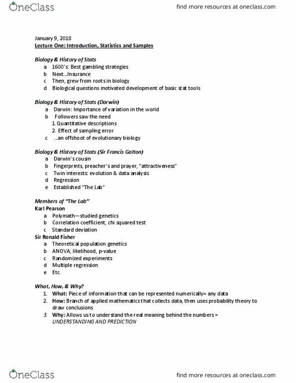 BIOL-337 Lecture Notes - Lecture 1: Applied Mathematics, Standard Deviation, Terminal Velocity thumbnail