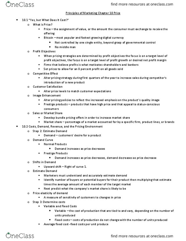 MAR3023 Chapter Notes - Chapter 10: Profit Margin, Bitcoin, Business Cycle thumbnail