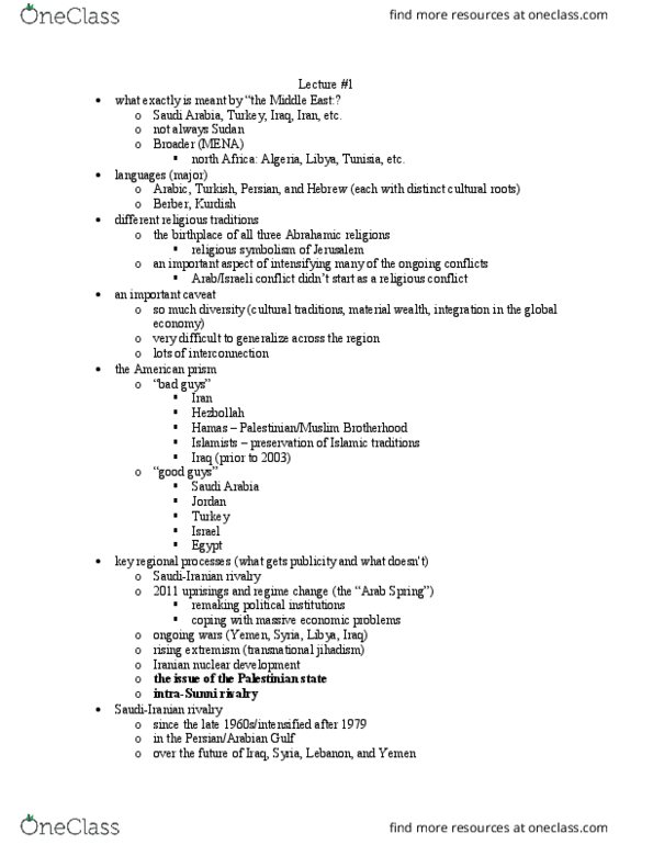 INTL ST 165 Lecture Notes - Lecture 1: Jihadism, Akbar Hashemi Rafsanjani, List Of Ongoing Armed Conflicts thumbnail