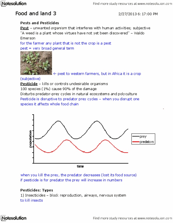 Environmental Science 1021F/G Lecture Notes - Apple Sauce, Biological Pest Control, Sport Utility Vehicle thumbnail