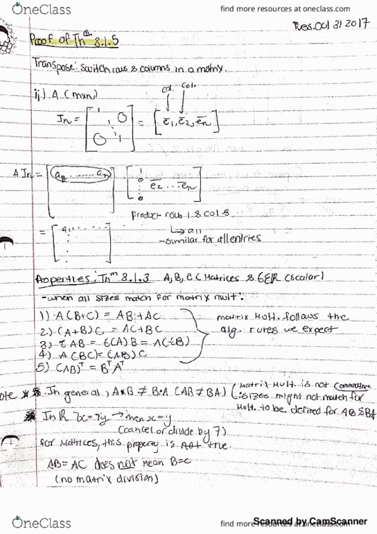 MA122 Lecture 14: 3.2: Matrix and Linear Mappings thumbnail