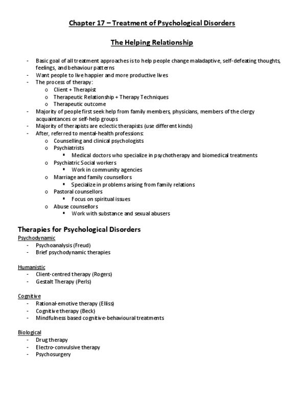 Psychology 1000 Chapter 17: Chapter 17 – Treatment of Psychological Disorders thumbnail