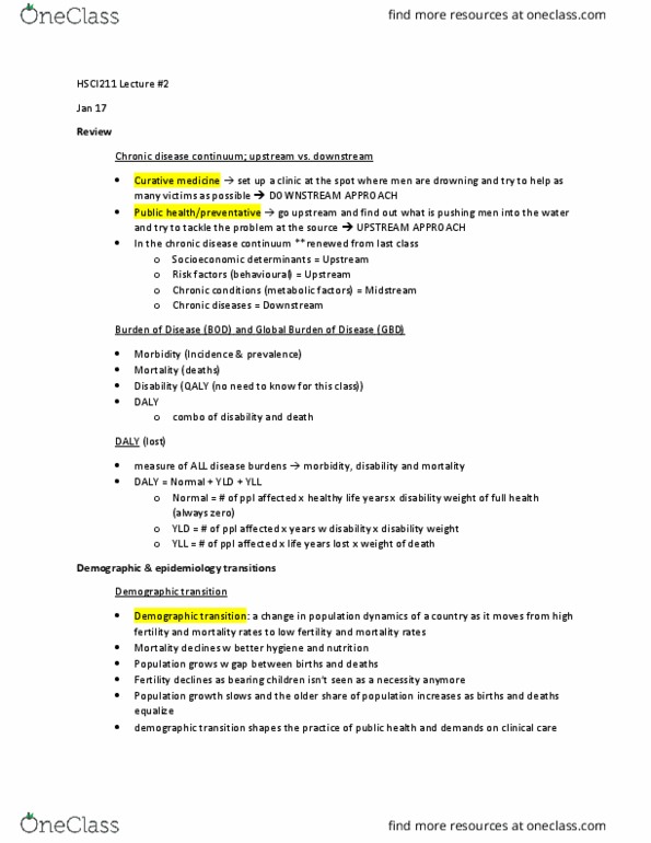 HSCI 211 Lecture 2: Lecture 2 Jan 17 Notes thumbnail