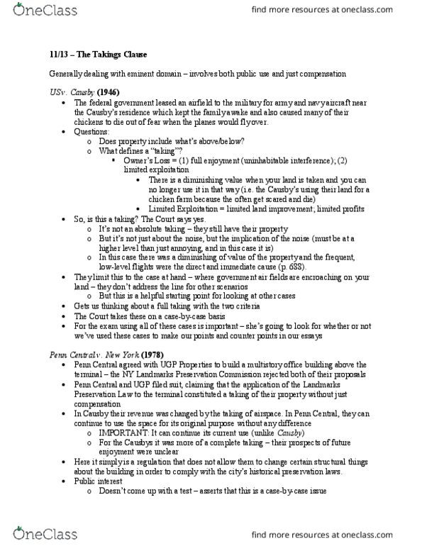 PSC 4361 Lecture Notes - Lecture 24: Quid Pro Quo, Fifth Amendment To The United States Constitution, United Goans Party thumbnail