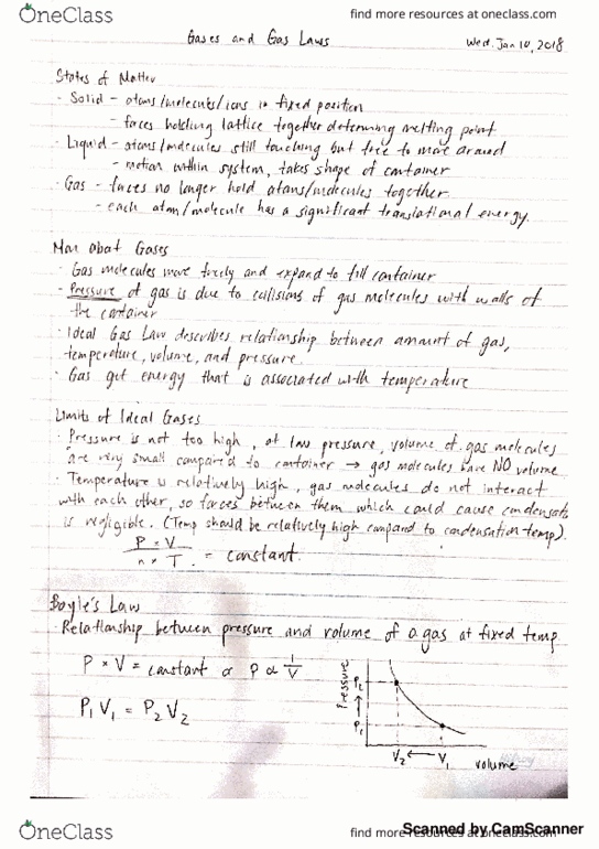 Chemistry 1302A/B Lecture 1: Gases and Gas Laws thumbnail