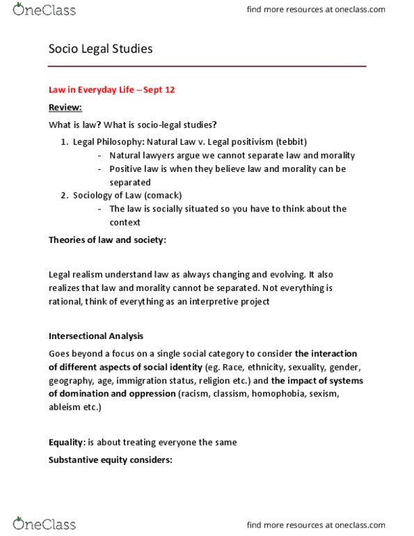 SOSC 1375 Lecture Notes - Lecture 4: Legal Realism, Ableism, Legal Positivism thumbnail