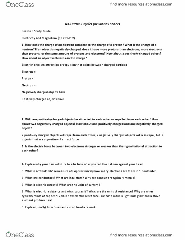 NATS 1945 Lecture Notes - Lecture 5: Superconductivity, Electromagnet, Small Appliance thumbnail