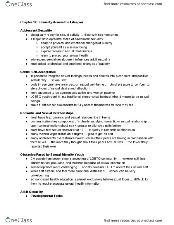 FRHD 2110 Lecture Notes - Lecture 10: Same-Sex Marriage In The Netherlands, Open Relationship, Polyamory thumbnail