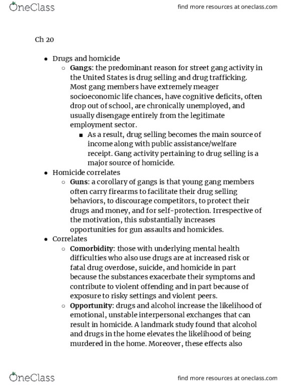 CJ ST 484 Chapter Notes - Chapter 20: Substance Dependence, Substance Abuse, American Psychiatric Association thumbnail