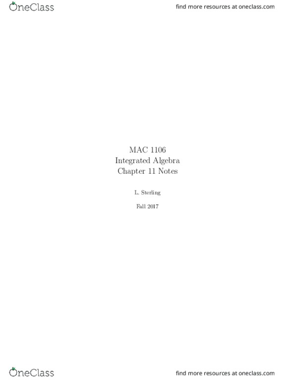 MAC1106 Chapter Notes - Chapter 11: Paraboloid, Rectum, Joule thumbnail
