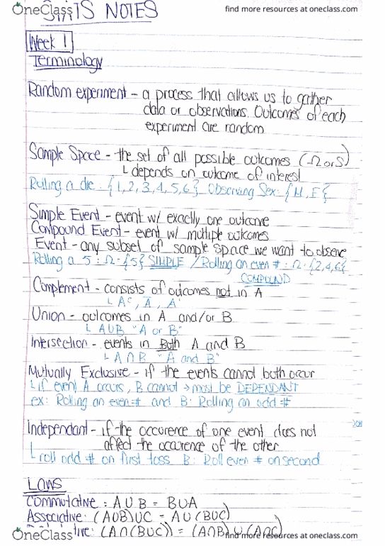 STA247H1 Lecture Notes - Lecture 1: Hne thumbnail