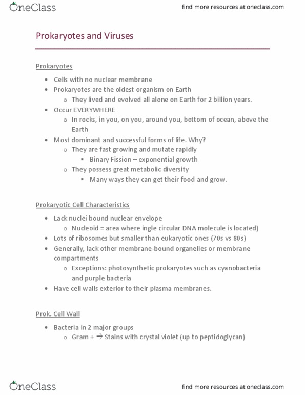 BIO 2137 Lecture Notes - Lecture 3: Psychrophile, Decomposer, Plant Virus thumbnail