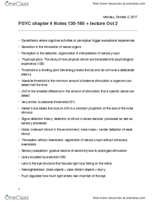 PSYC 1020H Chapter Notes - Chapter 4: Parallax, Ames Room, Grater thumbnail