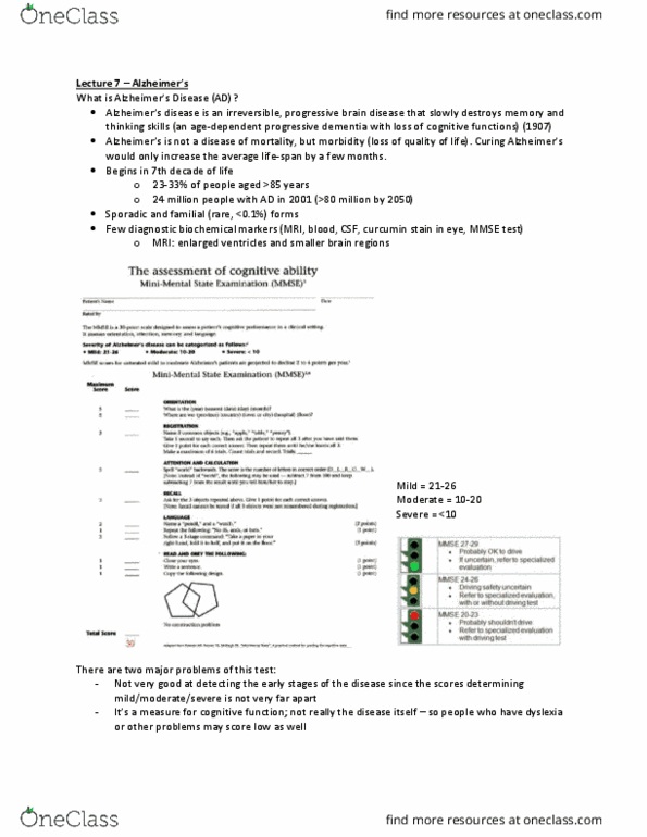 Anatomy and Cell Biology 4429A Lecture Notes - Lecture 7: Amyloid Precursor Protein Secretase, Cell Adhesion, Presenilin thumbnail