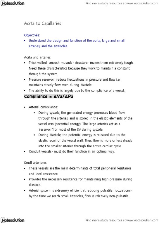 PHSL232 Lecture Notes - Lecture 8: Vascular Resistance, Blood Pressure, Smooth Muscle Tissue thumbnail