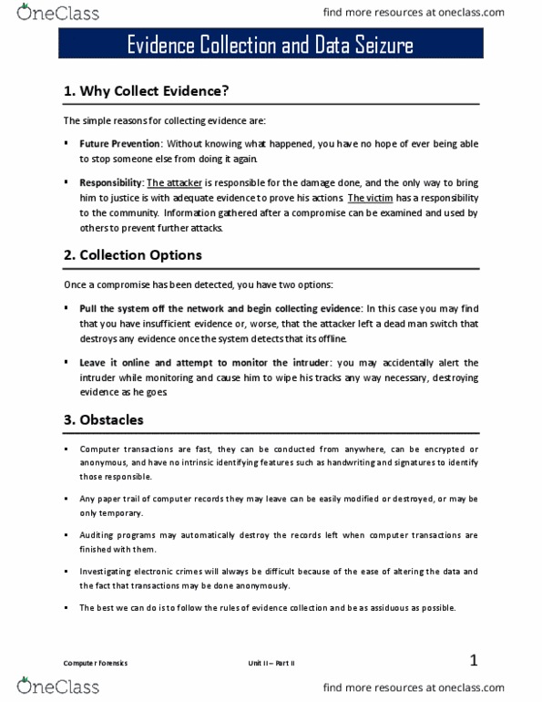 12.IND Lecture Notes - Lecture 8: Encase, Cryptographic Hash Function, Temporary File thumbnail