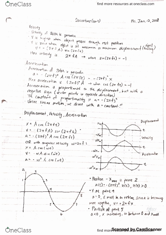 Physics 1029A/B Lecture 3: Oscillations (con't) thumbnail