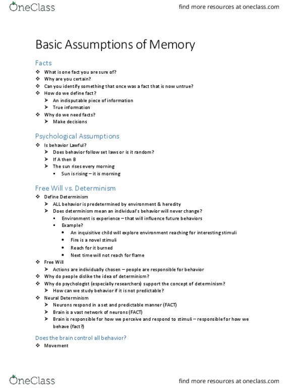 PSY 352 Lecture Notes - Lecture 2: Spinal Cord, Narcolepsy, Problem Solving thumbnail