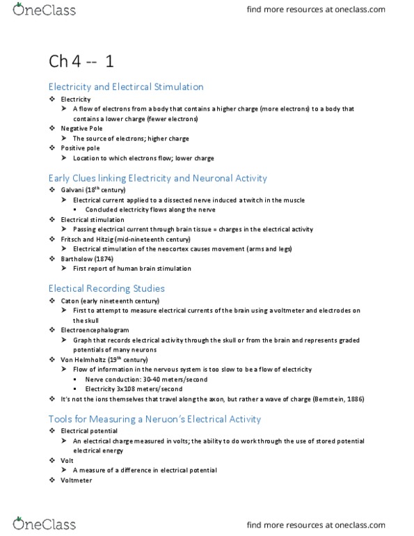 PSY 352 Lecture Notes - Lecture 4: Neocortex, Oscilloscope, Electric Potential thumbnail