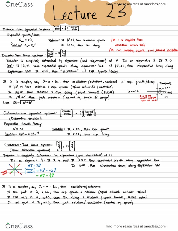 LIFESCI 30B Lecture Notes - Lecture 23: Exclusive Or, Equilibrium Point, Exponential Growth thumbnail